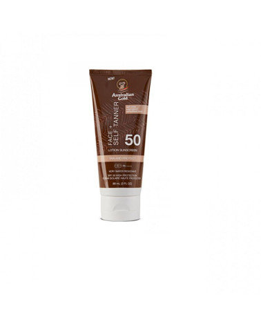 AUSTRALIAN GOLD FACE+SELF TANNER LOTION SPF50 88 ML