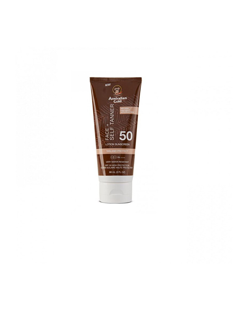 AUSTRALIAN GOLD FACE+SELF TANNER LOTION SPF50 88 ML