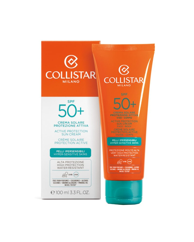 COLLISTAR SOLARE CREMA  PROTEZIONE ATTIVA PELLI SENSIBILI SPF 50+ 100 ML