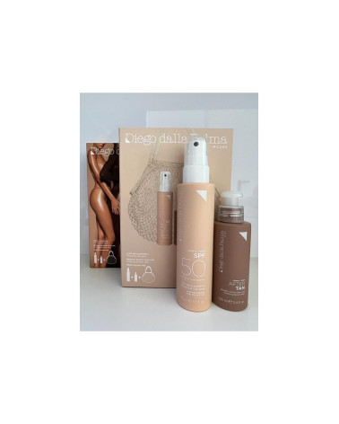 DIEGO DALLA PALMA SOLARE KIT CORPO LATTE SPRAY SPF50+DOPOSOLE 100ML+BAG RETE